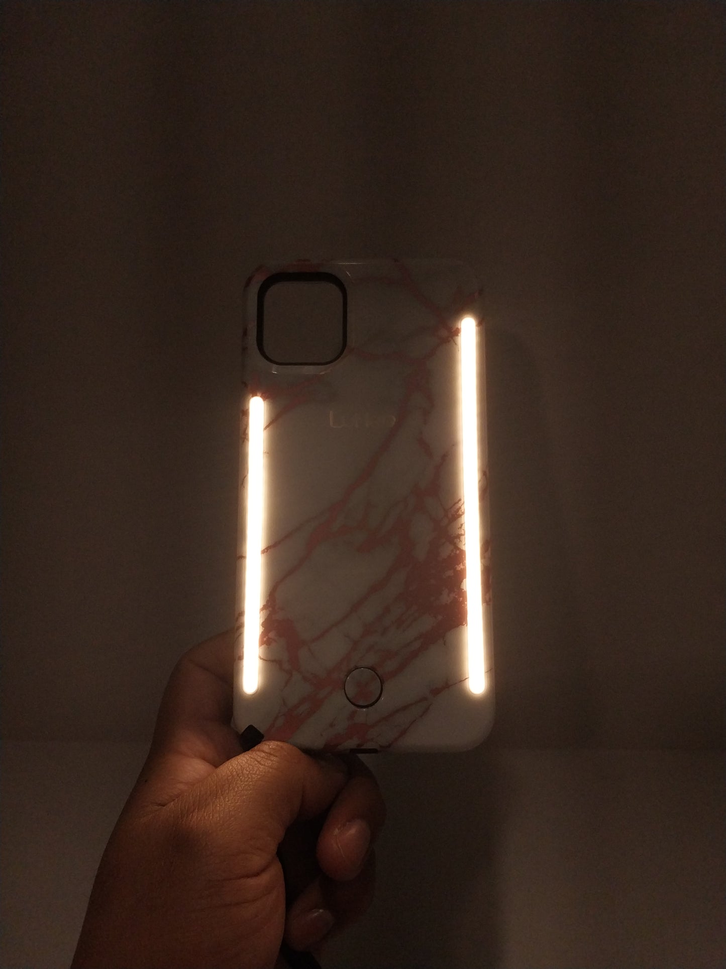 Funda IPhone 11 Pro Max con luz delantera y trasera para selfie, recargable